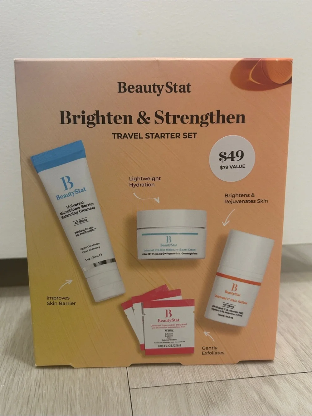 BeautyStat (NWT) Brighten & Strengthen Travel Starter Set